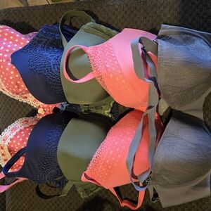 Colorful Lace and Polka Dot Bras Set